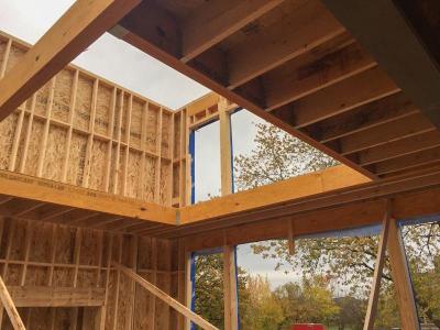 DJK  Modern Farm House  Eco-Smart Home Framing Stage 1 Copy