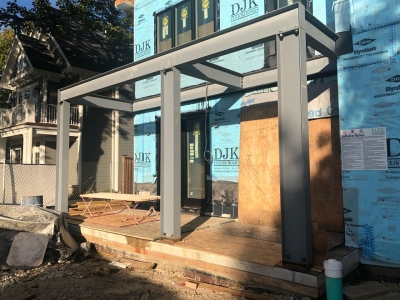 Masonry And Siding Installation Stage - Addison IV Eco-Smart Model Home 00015.