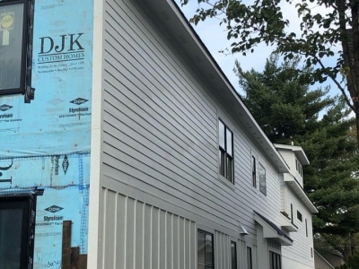 Masonry And Siding Installation Stage - Addison IV Eco-Smart Model Home 00018.