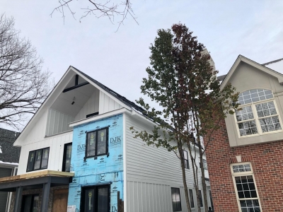 Masonry And Siding Installation Stage - Addison IV Eco-Smart Model Home 00020.