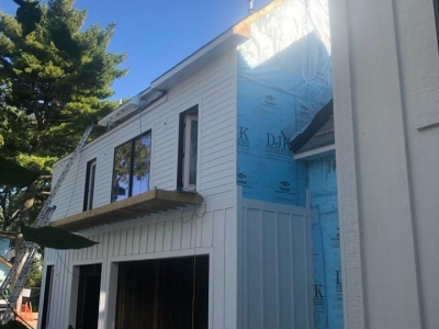 Masonry And Siding Installation Stage - Addison IV Eco-Smart Model Home 00014.