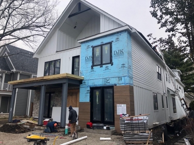 Masonry And Siding Installation Stage - Addison IV Eco-Smart Model Home 00011.