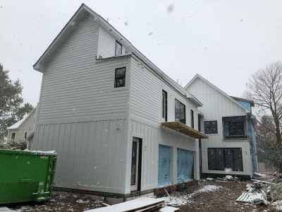 Masonry And Siding Installation Stage - Addison IV Eco-Smart Model Home 00017.