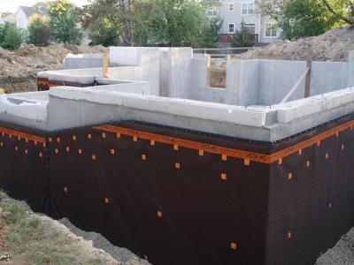 Delta MS Installed On Exterior Foundation Walls 1