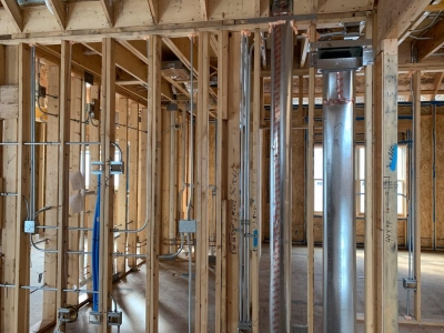 Rough Mechanical And Plumbing Stage - Addison IV Eco-Smart Model Home 00018.