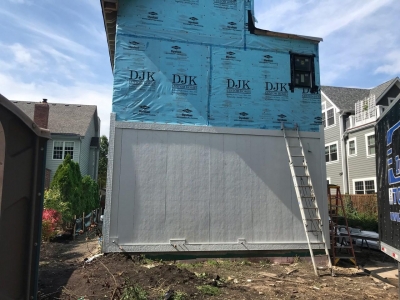 Masonry And Siding Installation Stage - Addison IV Eco-Smart Model Home 00021.