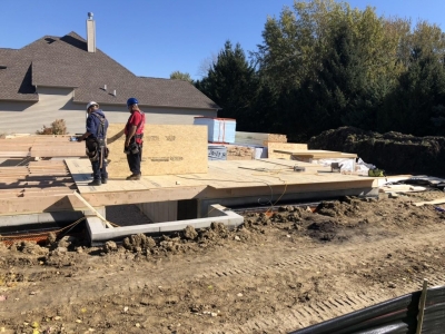 Framing Stage - Installation Of Advantech Subfloor.